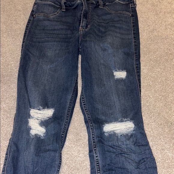 Hollister Blue Skinny Jeans with Distressed Details - Picture 3 of 3